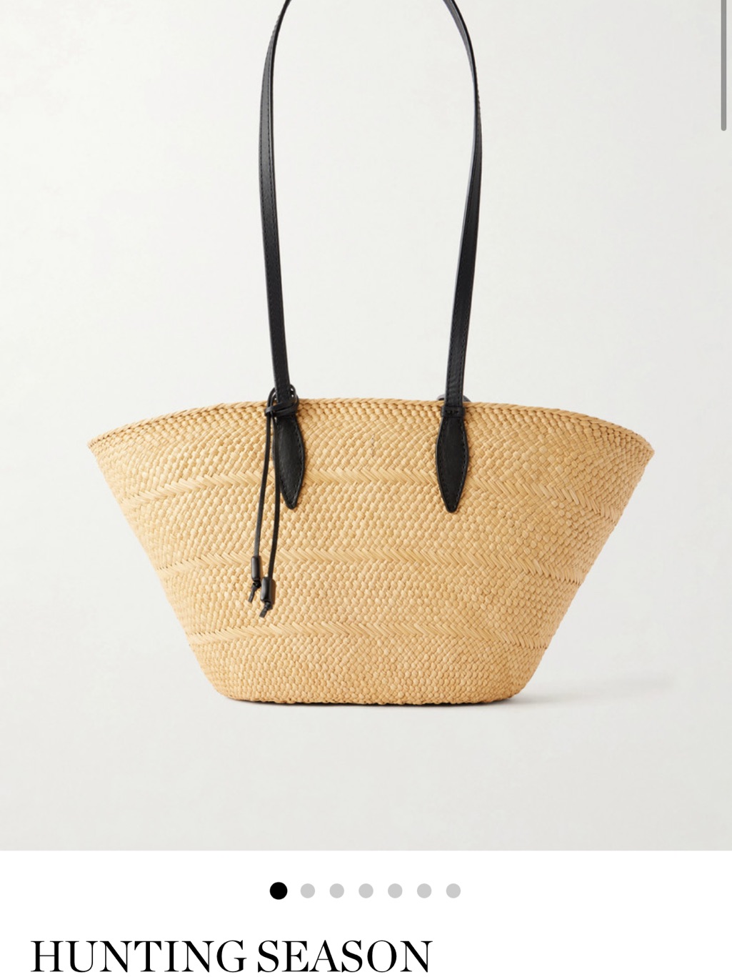 Nwot Hunting Season Trapeze Basket Raffia Tote
